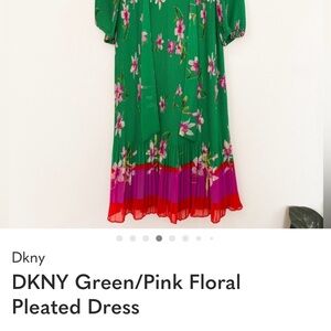 DKNY Green Dress with Floral Details
36.5 inches length